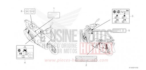 CAUTION LABEL SH350AS de 2025